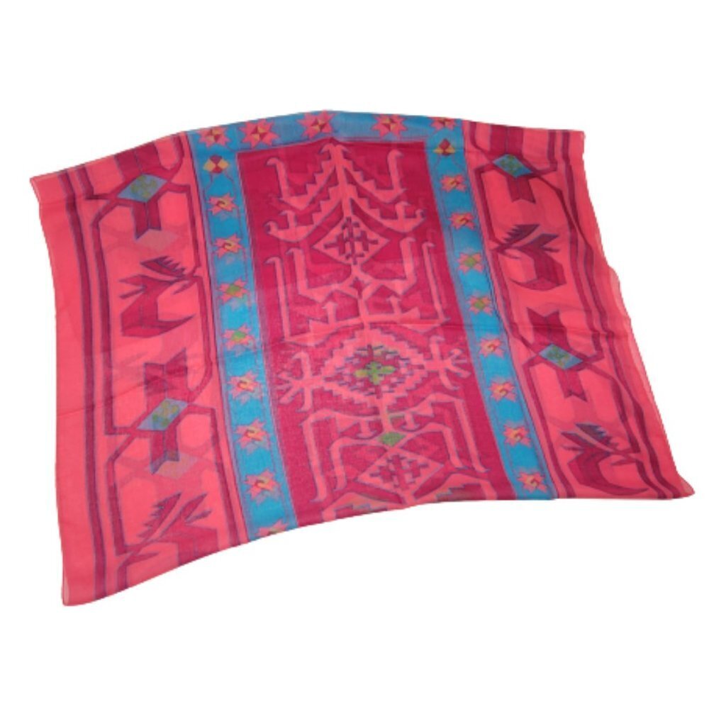 Pink Scarf Colorful Scarf Light Soft Print Casual Formal Scarf NEW